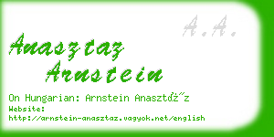 anasztaz arnstein business card